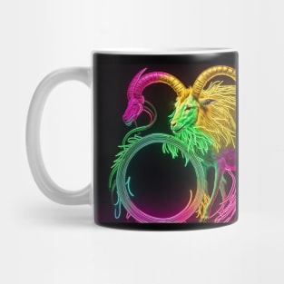 neon capricorn Mug